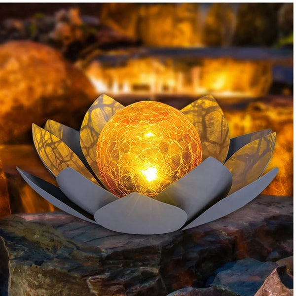 Waterproof Gray Metal Flower Light