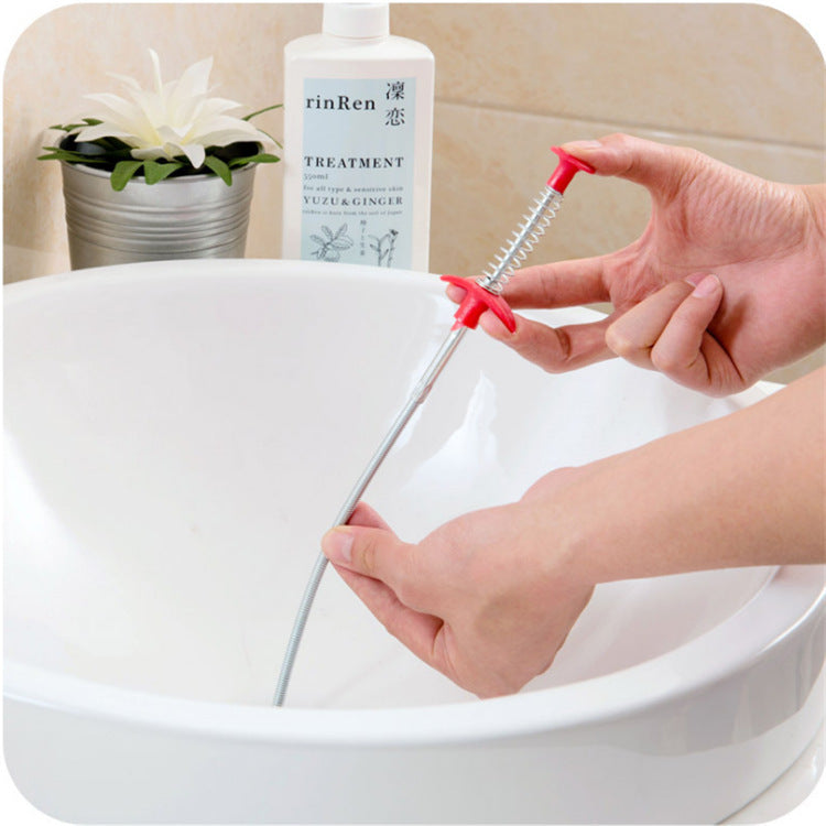Spring Pipe Dredging Tool — Drain Clog & Hair Remover