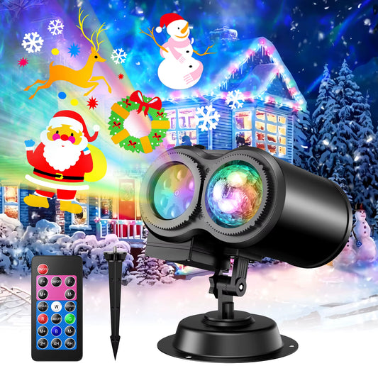 Halloween & Christmas Outdoor Projector Light - 2-In-1 Moving Patterns