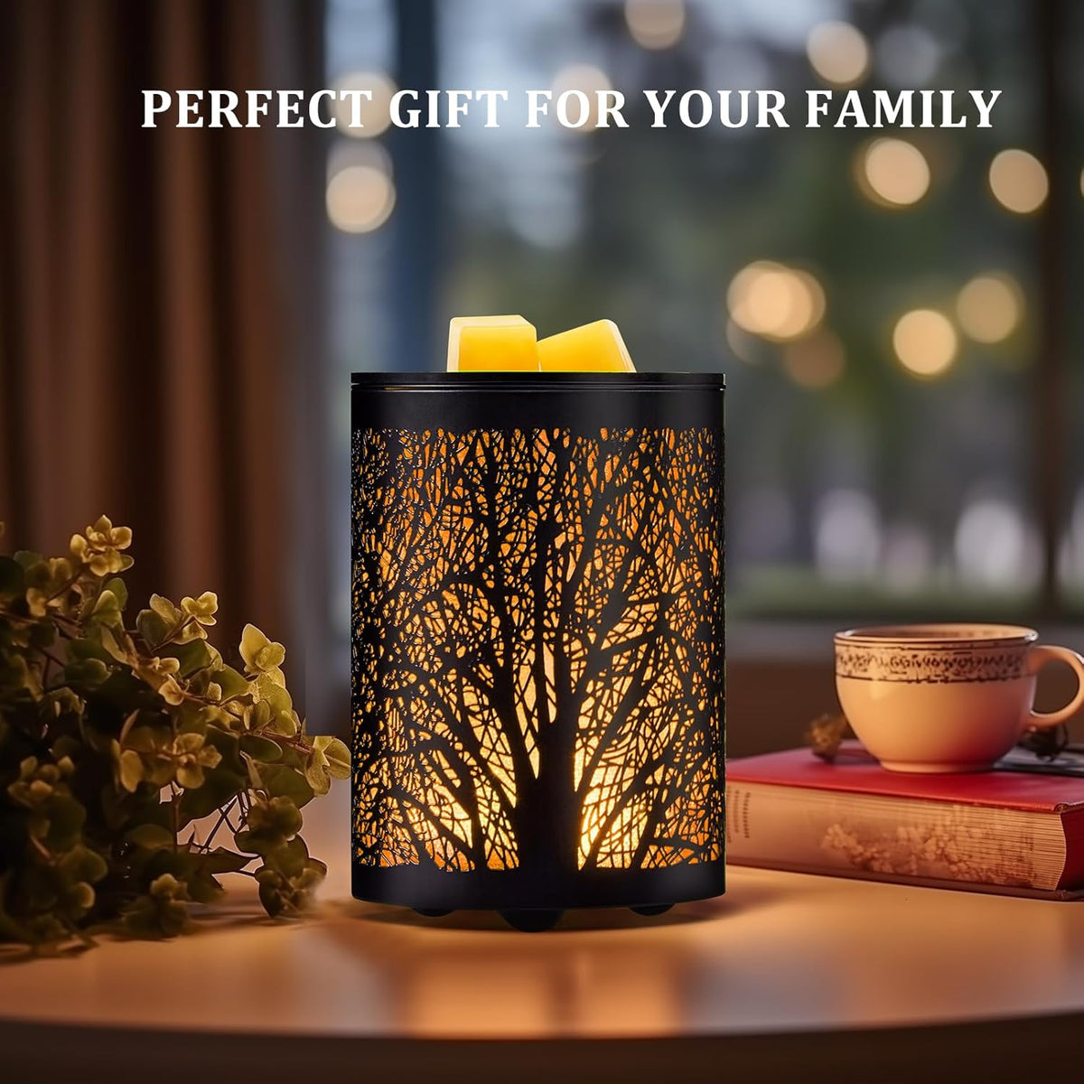 Midnight Forest Wax Warmer — Timer & Color Glow