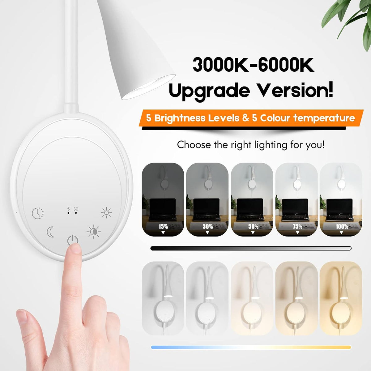 Modern Touch-Control Wall Reading Light