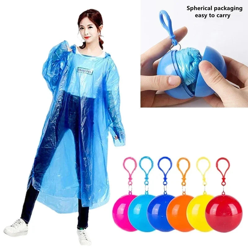 Portable Raincoat Keychain Ball