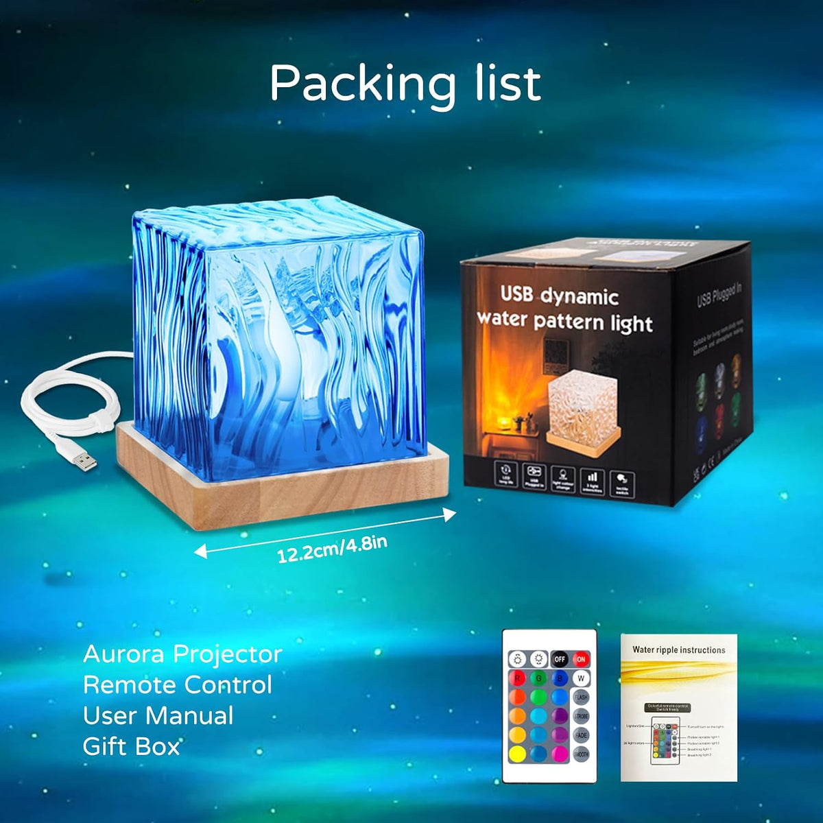 Rechargeable Ocean Wave Mood Lamp - 16 Colors