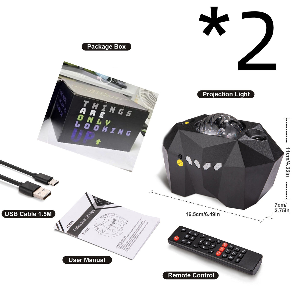 Ocean Star Projector Lamp — Bluetooth Music & Remote