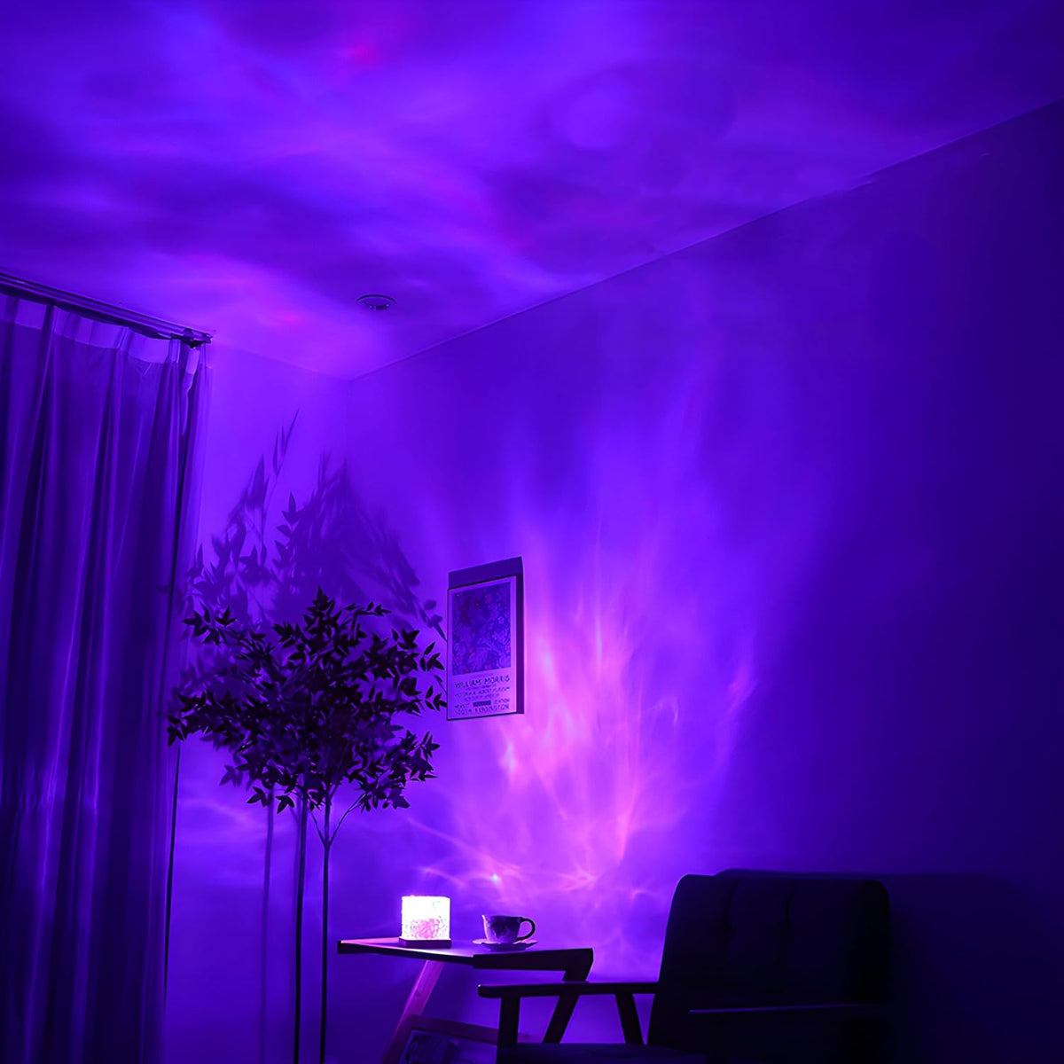 Ocean Wave Light Projector | Northern Lights Aurora & Crystal Ripple Lamp | Ocean Mood & Night Light with Remote, Multi-Mode Moving Waves & Aurora Effects for Bedroom, Living Room & Romantic Ambience