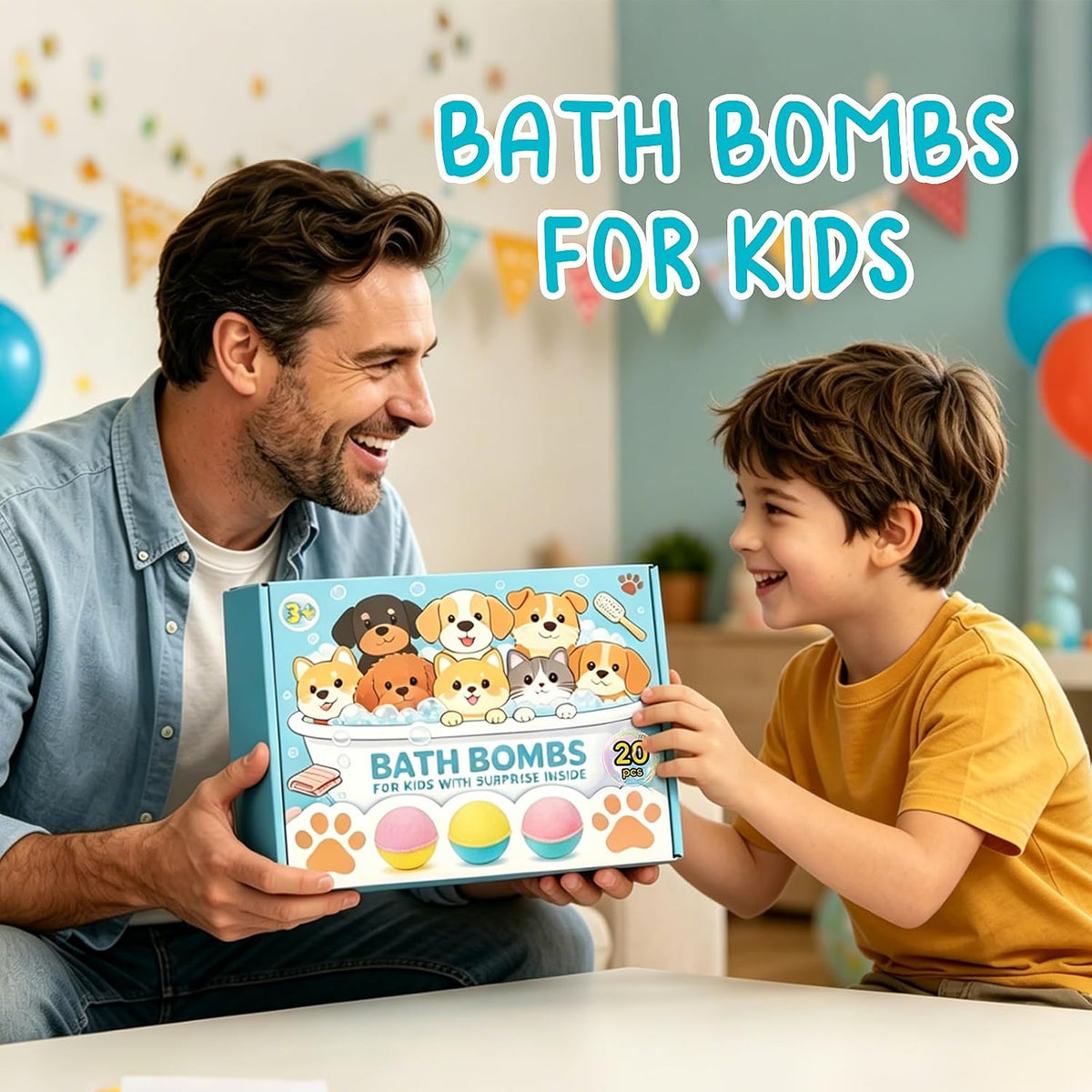 Kids Bath Bombs with Toys inside - 20 Pack