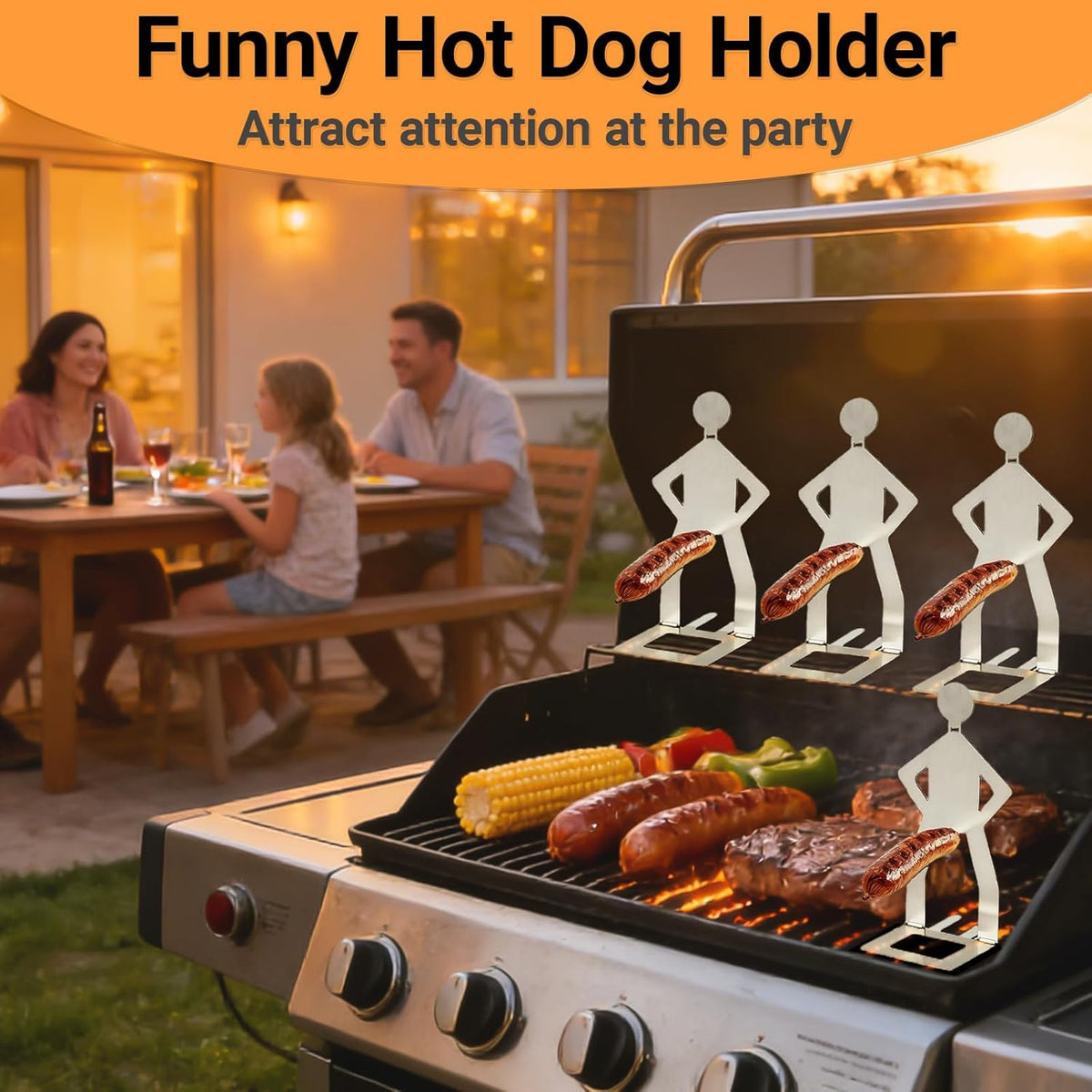 Funny Hot Dog Holder - Stainless Steel Roaster