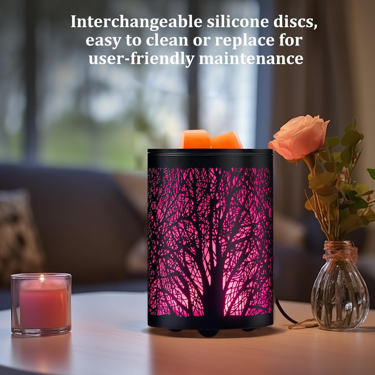 Midnight Forest Wax Warmer — Timer & Color Glow