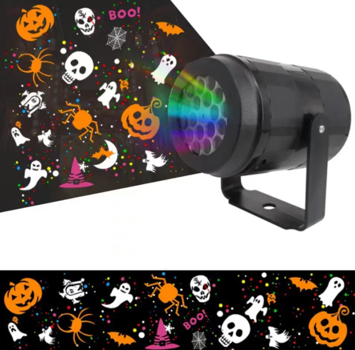 16-Pattern Holiday Projector Lamp — Christmas, Halloween & Ocean
