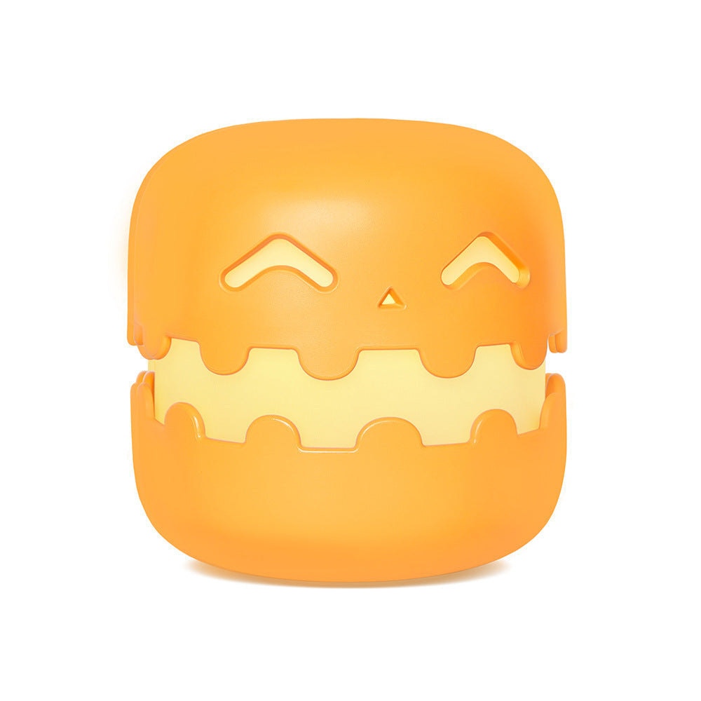 Pumpkin Glow Bedside Lamp — Rechargeable Silicone Night Light
