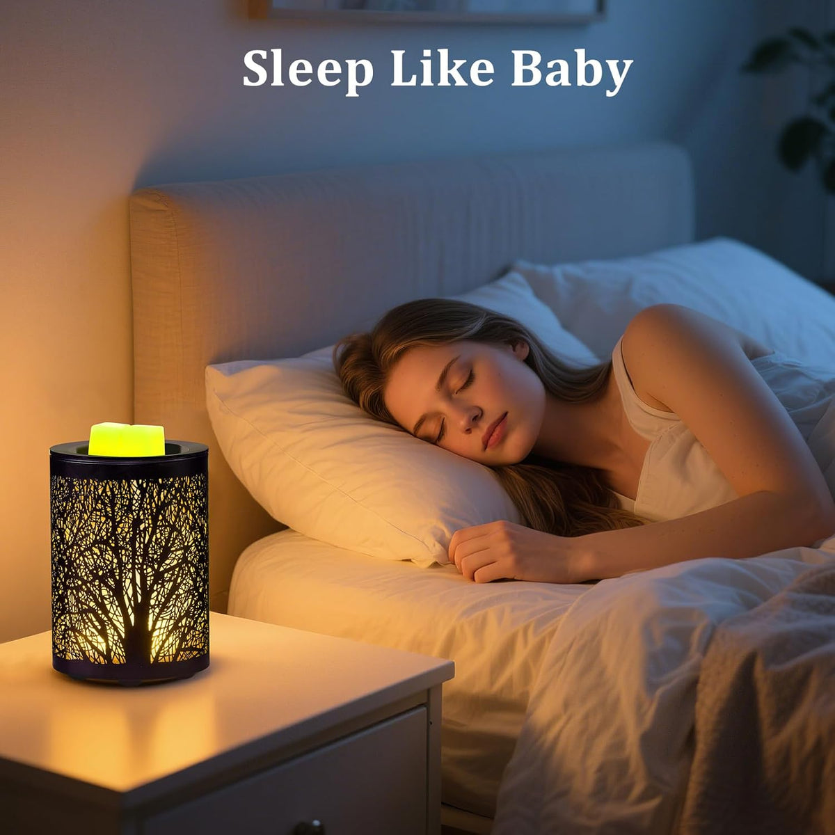 Midnight Forest Wax Warmer — Timer & Color Glow