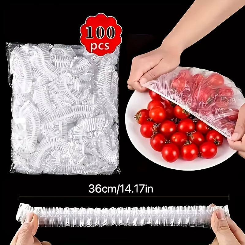 100Pcs Reusable Elastic Food Covers