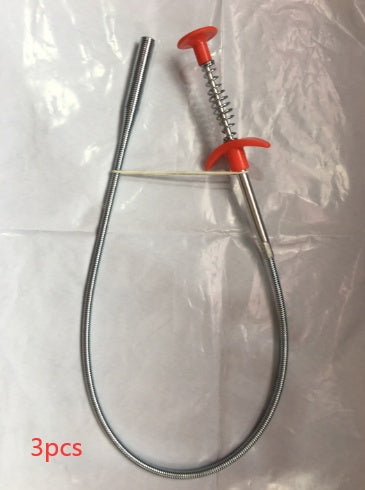 Spring Pipe Dredging Tool — Drain Clog & Hair Remover