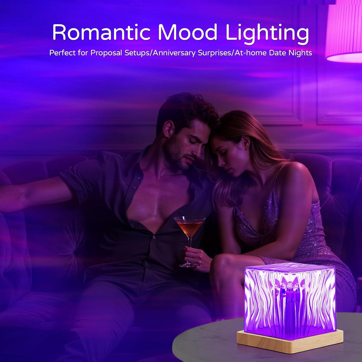 Rechargeable Ocean Wave Mood Lamp - 16 Colors