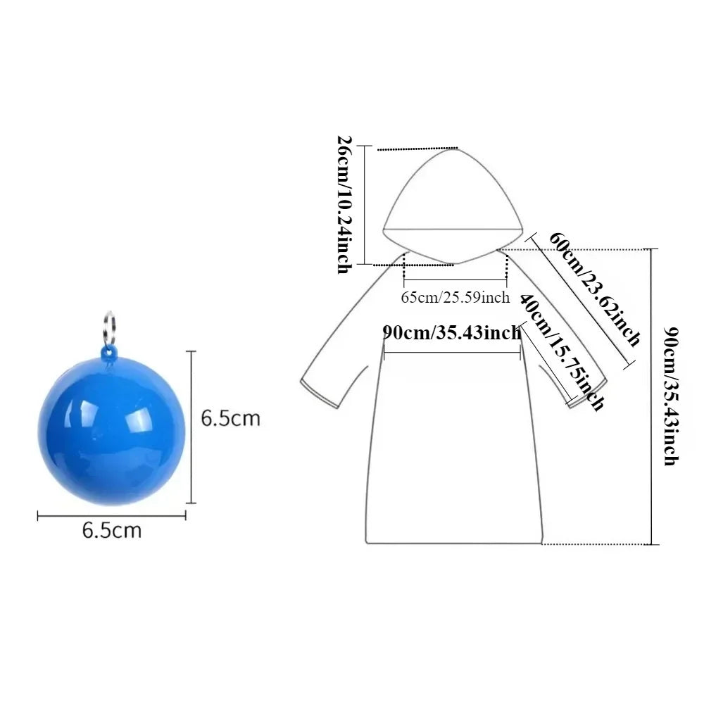 Portable Raincoat Keychain Ball