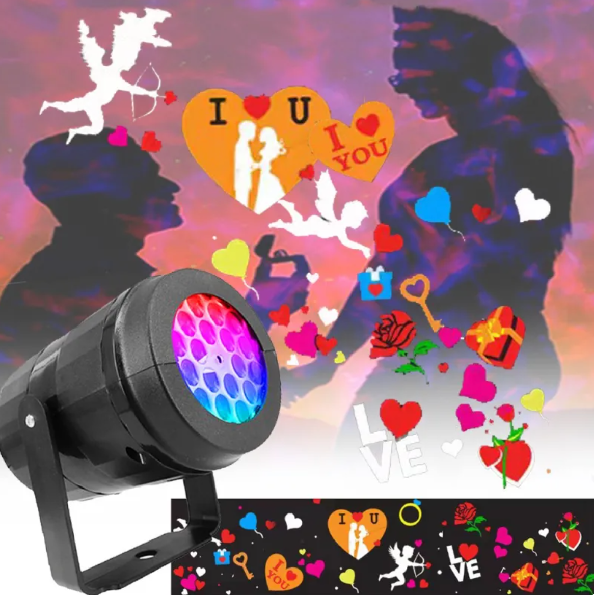 16-Pattern Holiday Projector Lamp — Christmas, Halloween & Ocean
