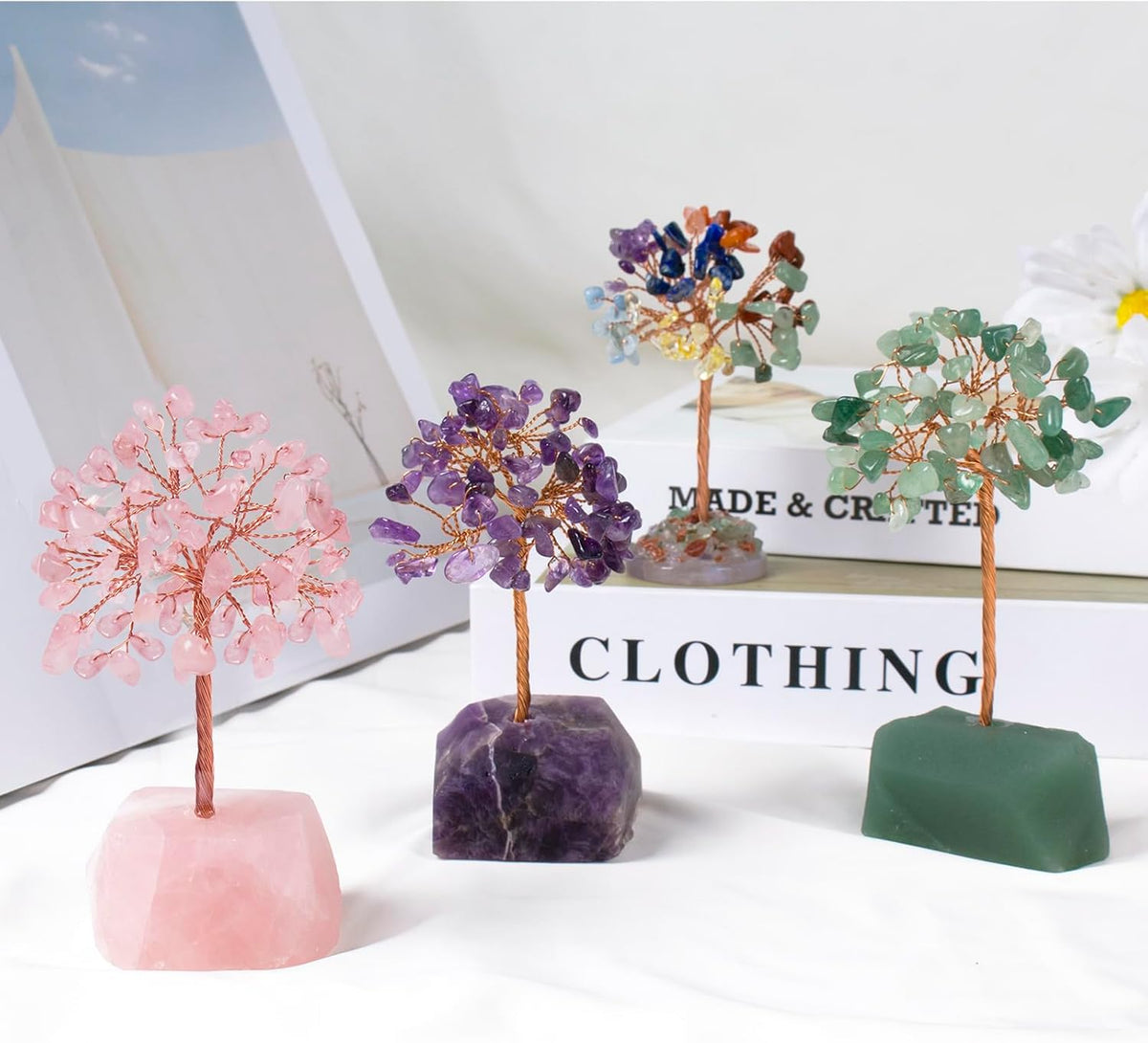 7 Chakras Crystal Tree of Life Healing Stones Money Tree Decor Gift