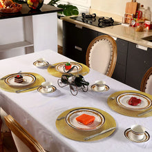 6 Round Braided Placemats Set