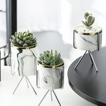 Nordic Marble Pattern Ceramic Vase