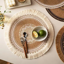 Boho Fringe Round Placemat Set