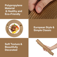 6 Round Braided Placemats Set