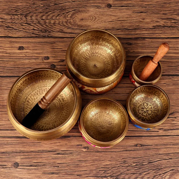 New Tibetan Nepal Handmade Singing Bowls set