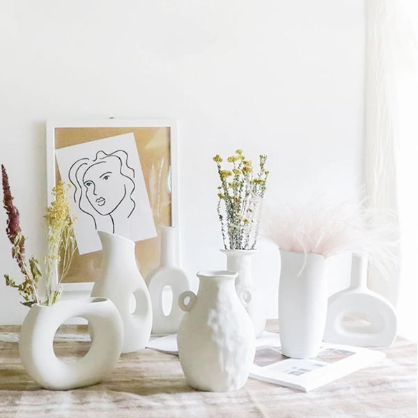 Nordic Ins White Ceramics Vase
