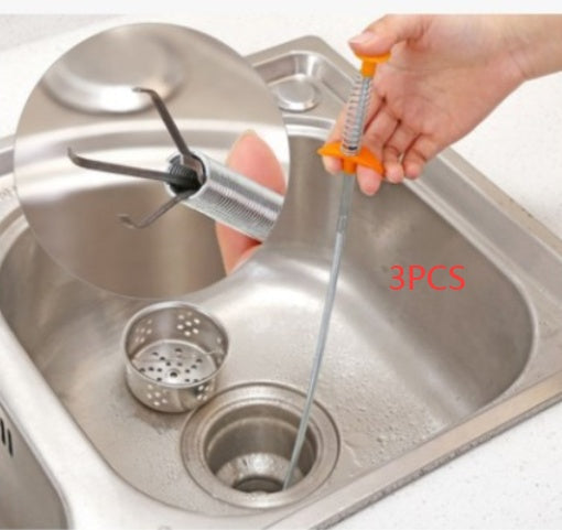 Spring Pipe Dredging Tool — Drain Clog & Hair Remover