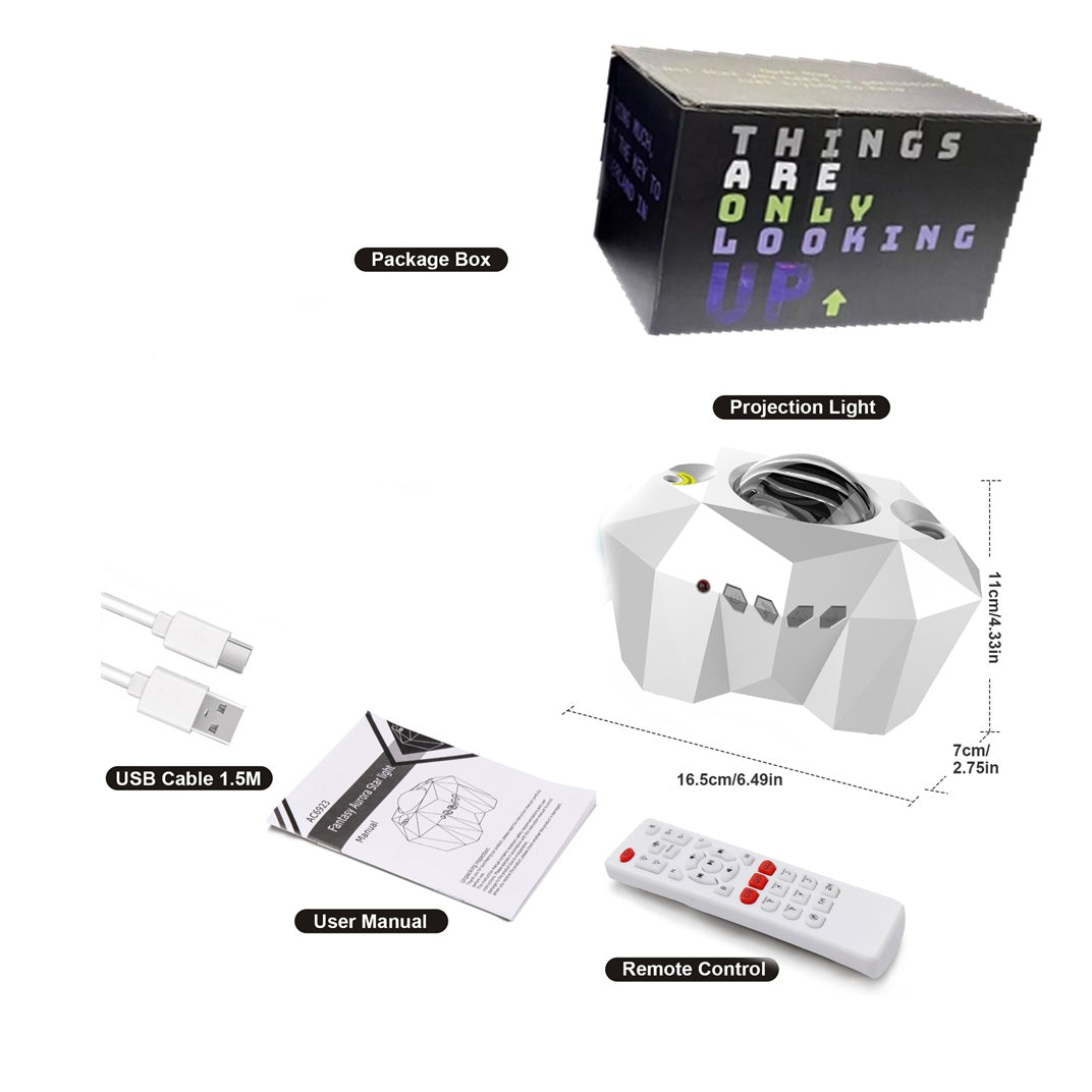 Ocean Star Projector Lamp — Bluetooth Music & Remote