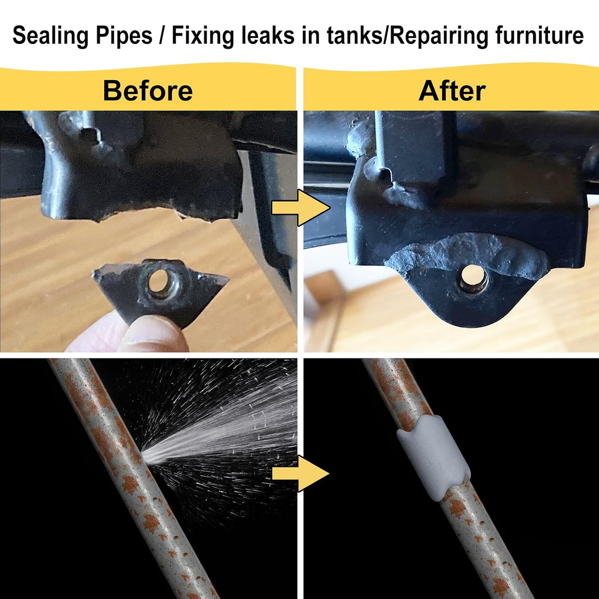 Steel-Reinforced Waterproof Epoxy Repair Putty