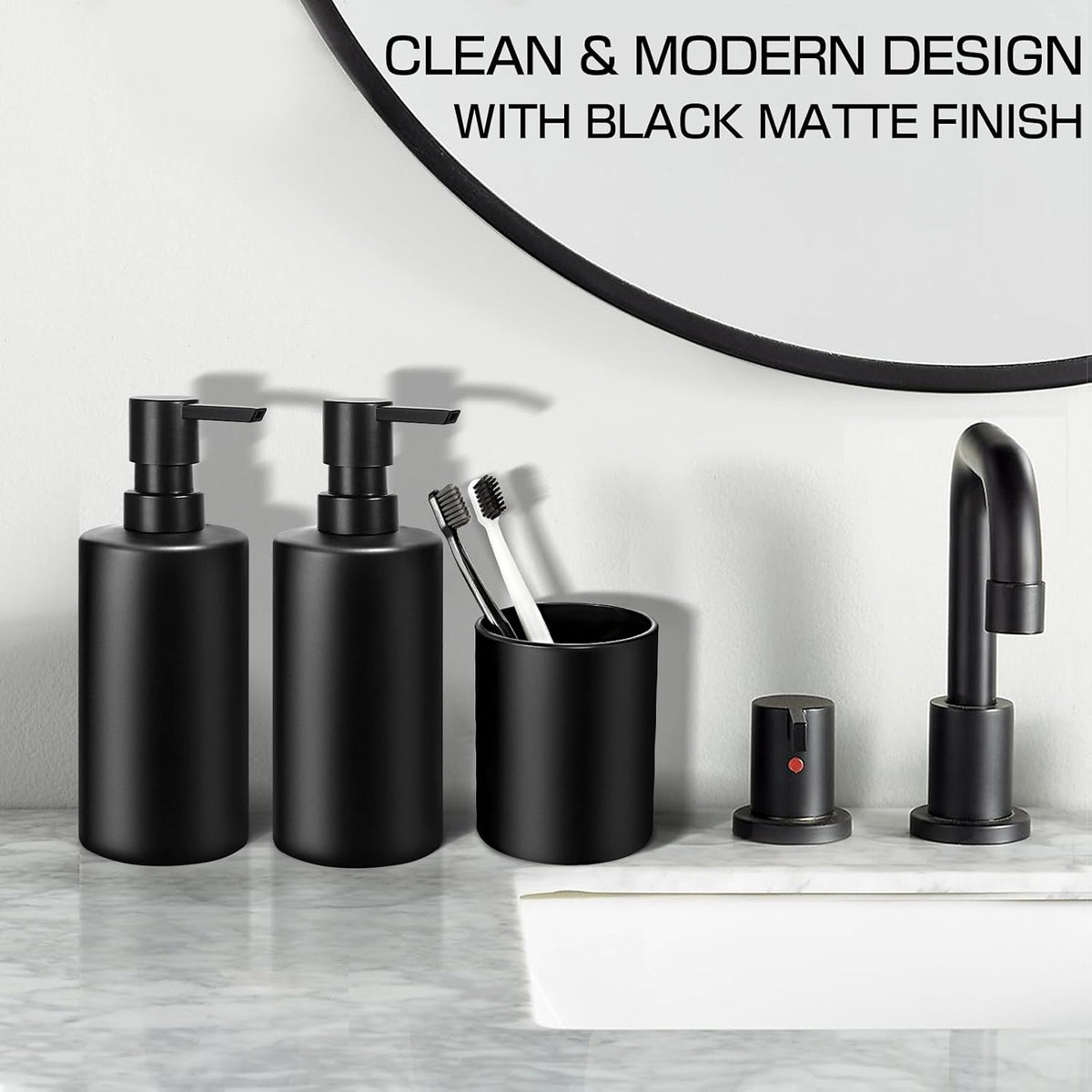 Nordic Matte Bathroom Accessories Set — 5 Piece