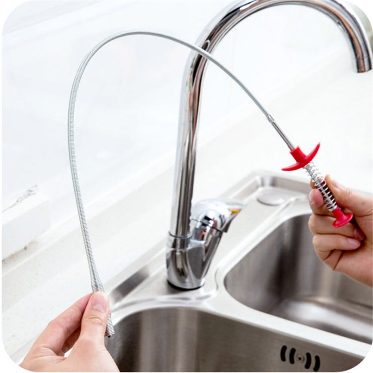 Spring Pipe Dredging Tool — Drain Clog & Hair Remover