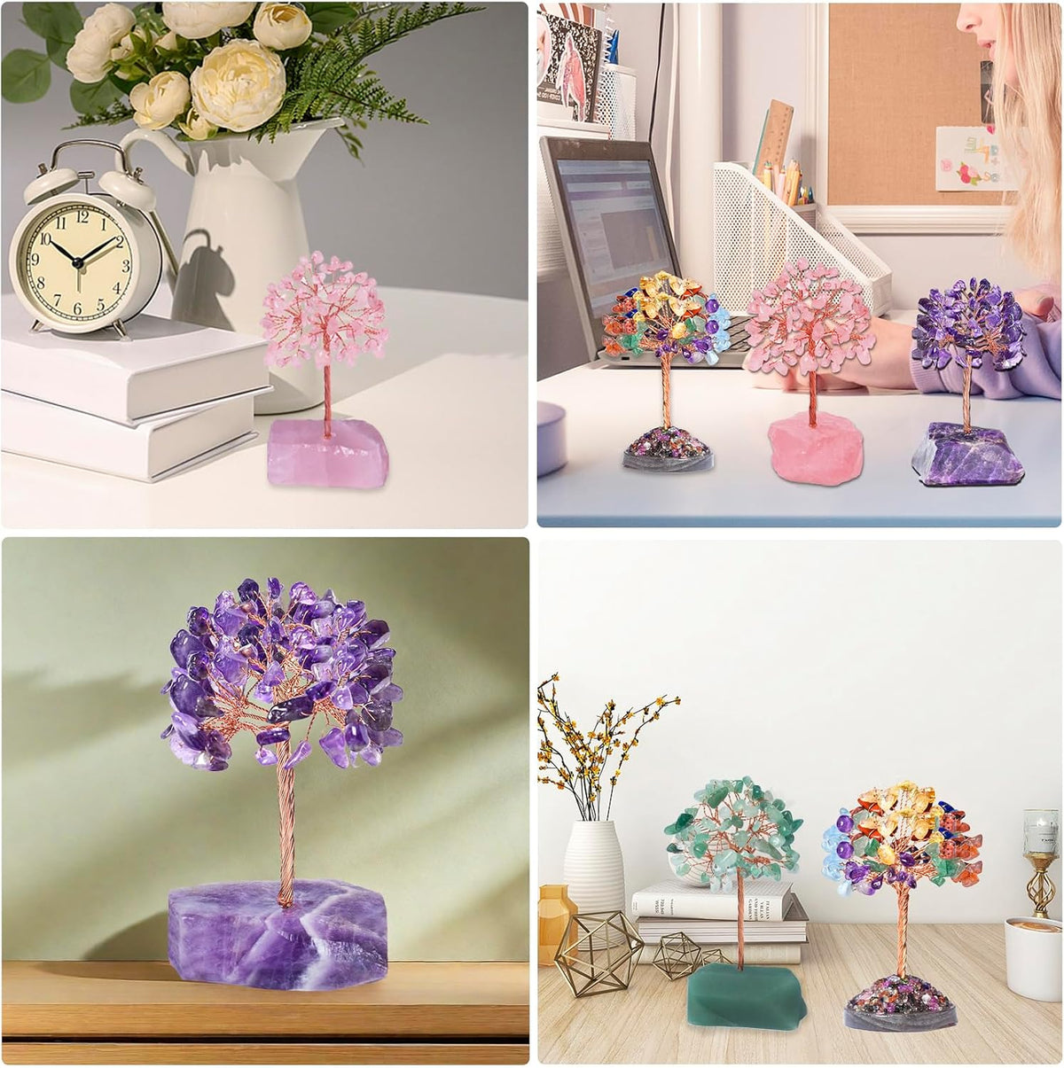 7 Chakras Crystal Tree of Life Healing Stones Money Tree Decor Gift