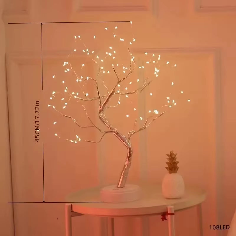 LED Bonsai Tree Light — 20 In, 108 Leds
