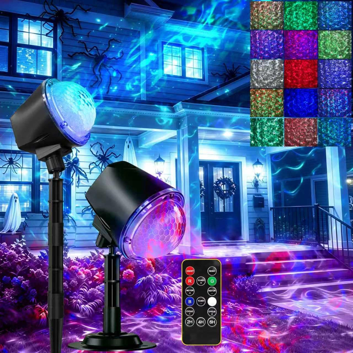Christmas Ocean Wave Projector Light Outdoor - Remote & Timer, IP65