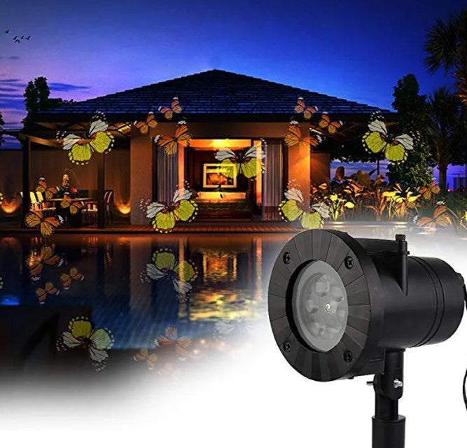 Christmas Snowflake Lawn Projector — 12 Patterns