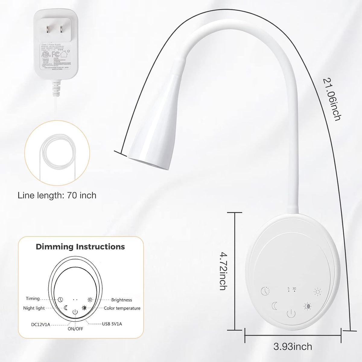 Modern Touch-Control Wall Reading Light