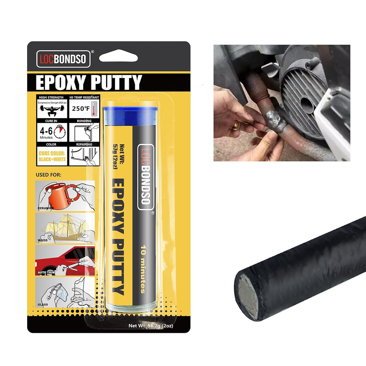 Steel-Reinforced Waterproof Epoxy Repair Putty